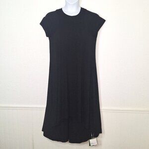 Halara Jersey Knit Dress Sz L Midi Pockets Neutral Minimalist Athleisure